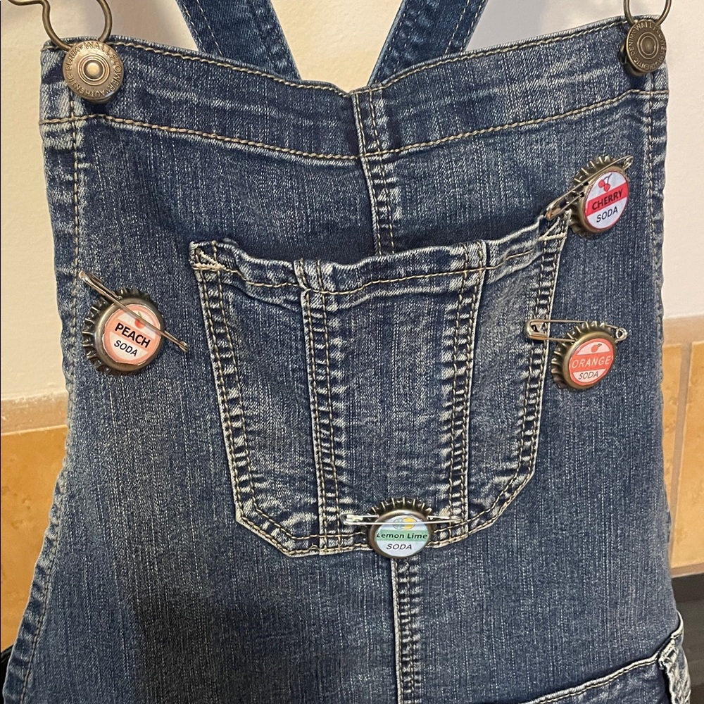 🟦🟦 Wallflower Vintage Denim Overalls with Button Accents (size XL) - Picture 5 of 12